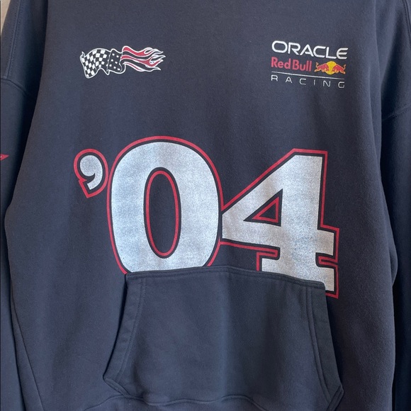 HOLLISTER Red Bull Racing Boxy Charcoal Gray Hoodie • Large - Picture 4 of 12